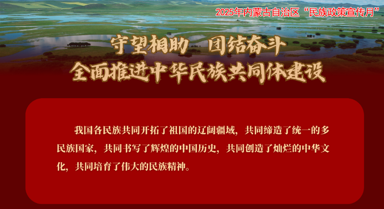 2025年内蒙古自治区“民族政策宣传月”海报